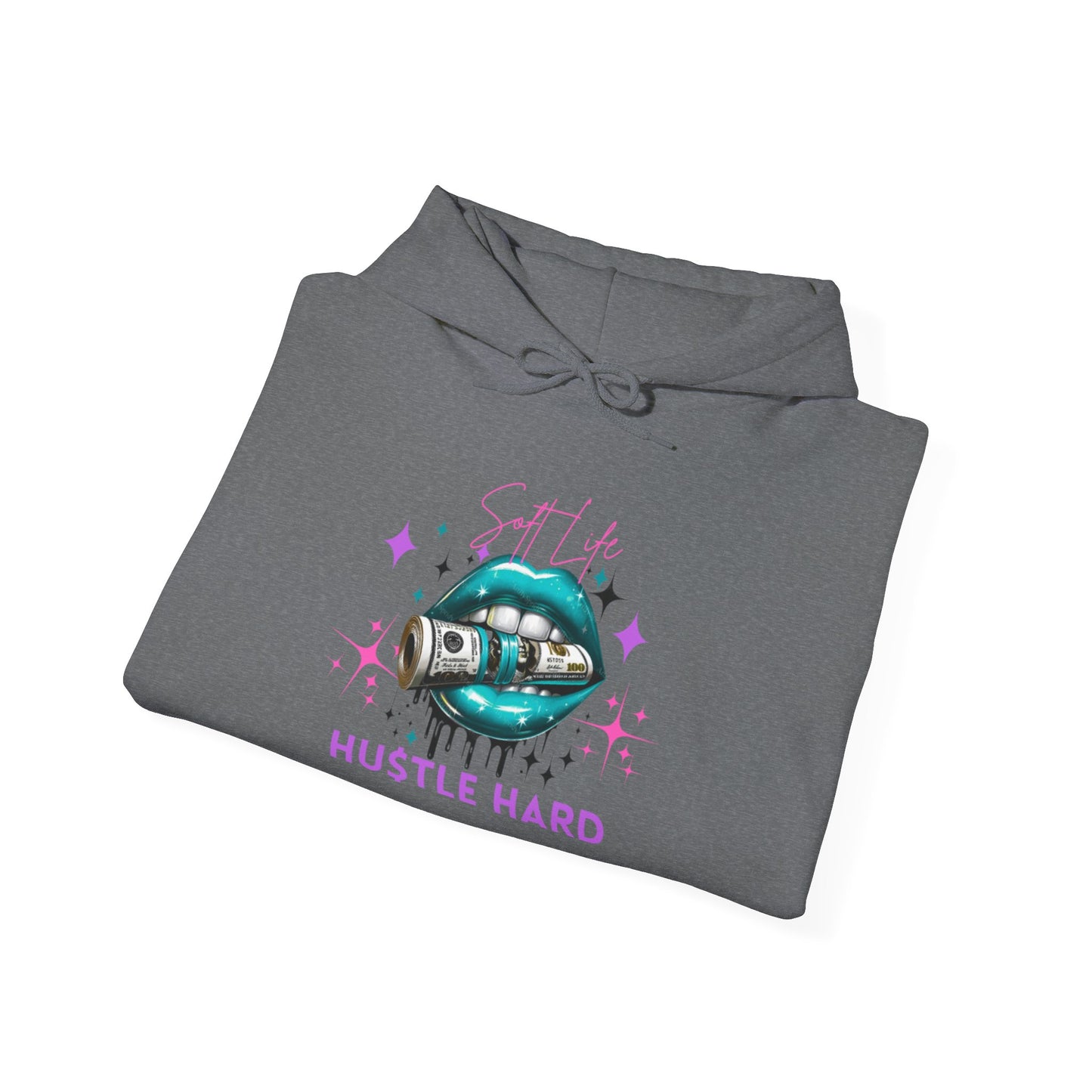 Hustle Hard Hoodie, Unisex Heavy Blend Sweatshirt, Motivational Apparel, Casual Streetwear, Gift for Entrepreneurs, Cozy Layering Piece