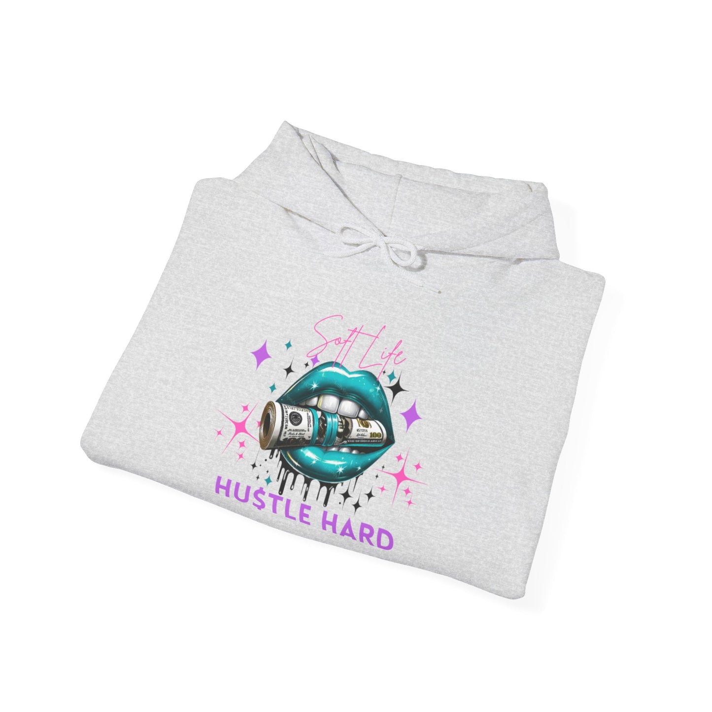 Hustle Hard Hoodie, Unisex Heavy Blend Sweatshirt, Motivational Apparel, Casual Streetwear, Gift for Entrepreneurs, Cozy Layering Piece