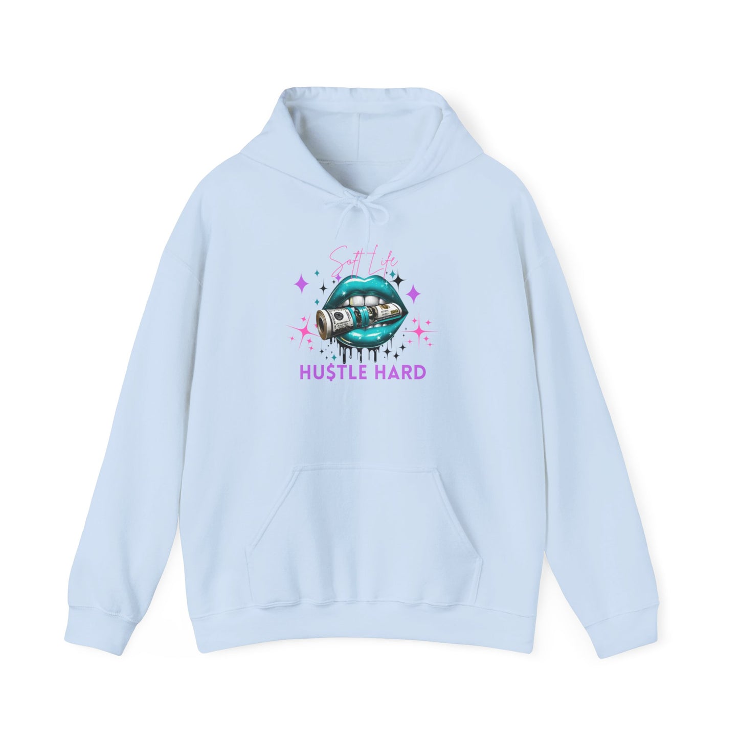 Hustle Hard Hoodie, Unisex Heavy Blend Sweatshirt, Motivational Apparel, Casual Streetwear, Gift for Entrepreneurs, Cozy Layering Piece