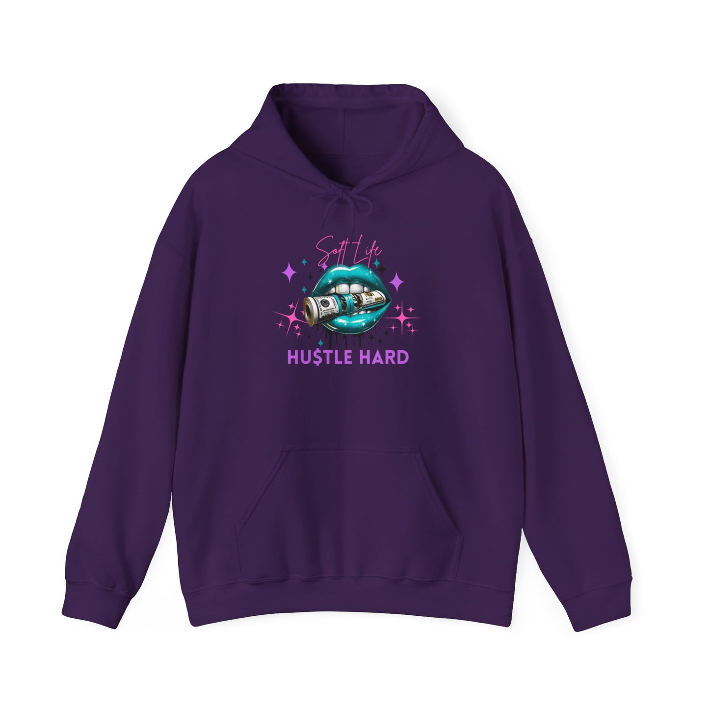 Hustle Hard Hoodie, Unisex Heavy Blend Sweatshirt, Motivational Apparel, Casual Streetwear, Gift for Entrepreneurs, Cozy Layering Piece