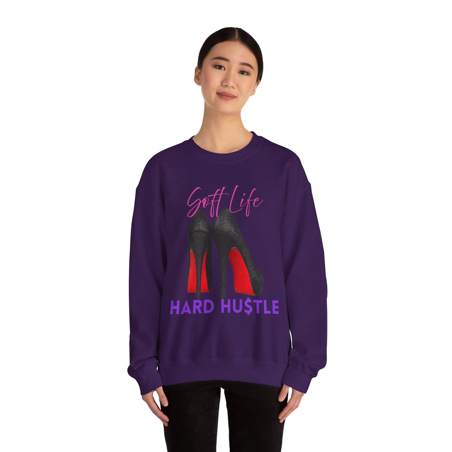 Soft Life Hustle Hard Sweatshirt, Chic Hustler Crewneck Sweatshirt - Soft Life, Hustle Vibes, Fashionable Gift for Entrepreneurs, Stylish Sweatshirt, Trendy Apparel, [...]