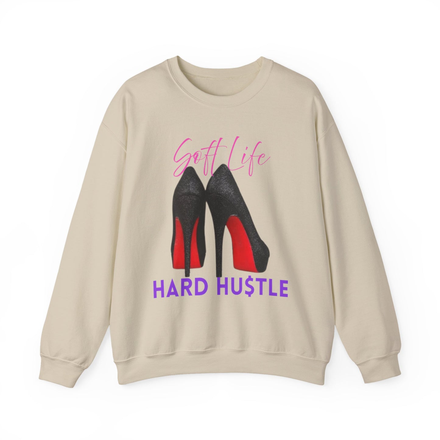 Soft Life Hustle Hard Sweatshirt, Chic Hustler Crewneck Sweatshirt - Soft Life, Hustle Vibes, Fashionable Gift for Entrepreneurs, Stylish Sweatshirt, Trendy Apparel, [...]