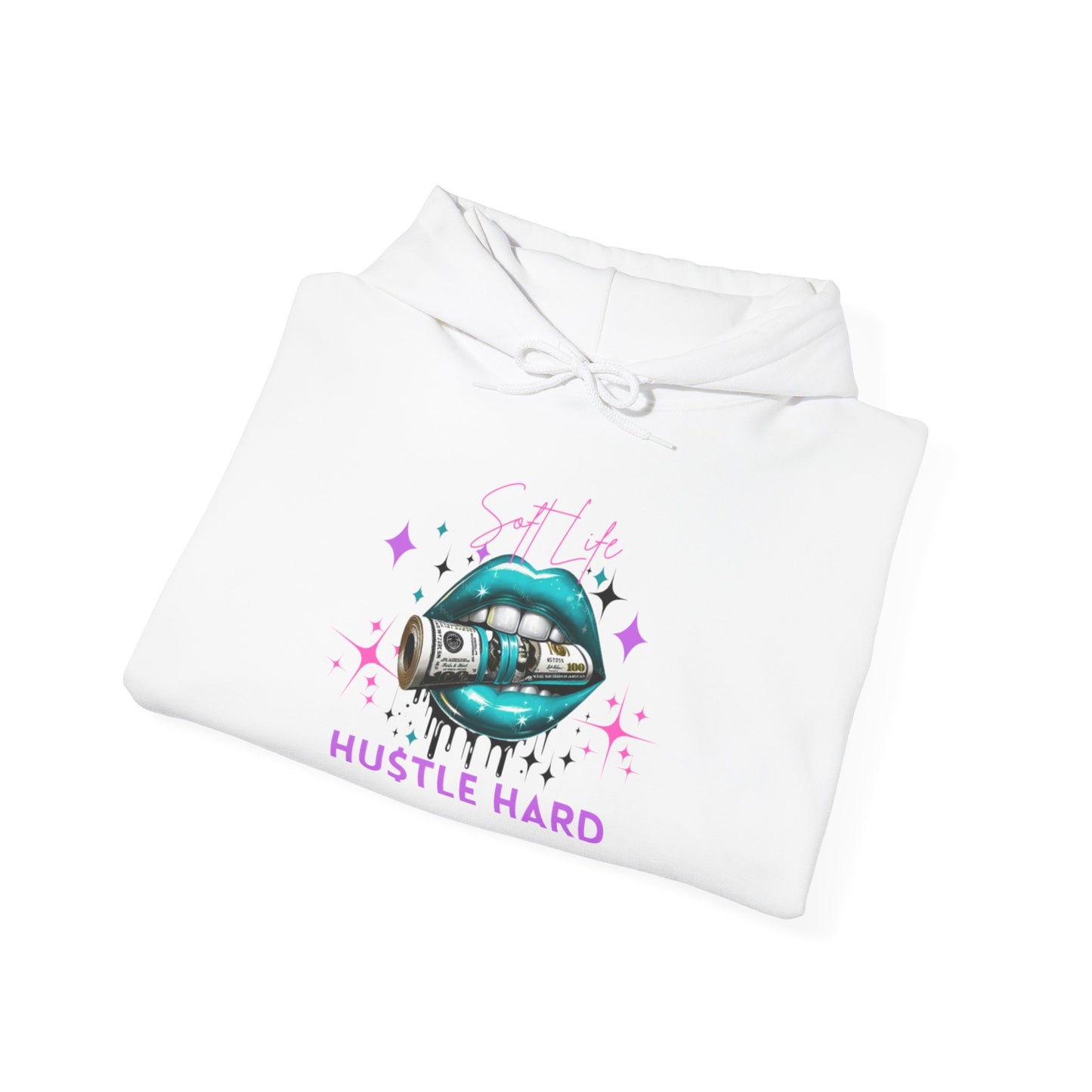 Hustle Hard Hoodie, Unisex Heavy Blend Sweatshirt, Motivational Apparel, Casual Streetwear, Gift for Entrepreneurs, Cozy Layering Piece
