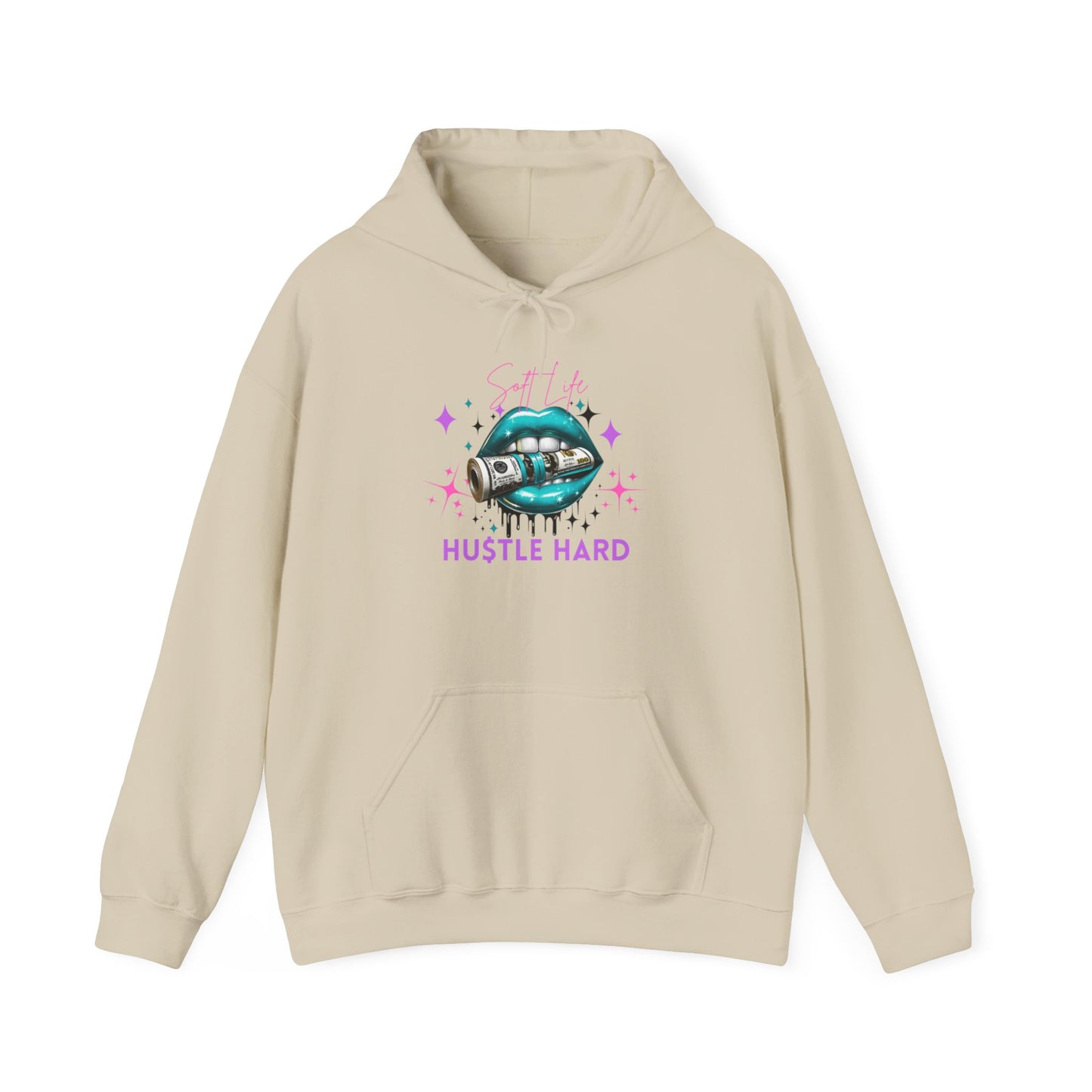 Hustle Hard Hoodie, Unisex Heavy Blend Sweatshirt, Motivational Apparel, Casual Streetwear, Gift for Entrepreneurs, Cozy Layering Piece