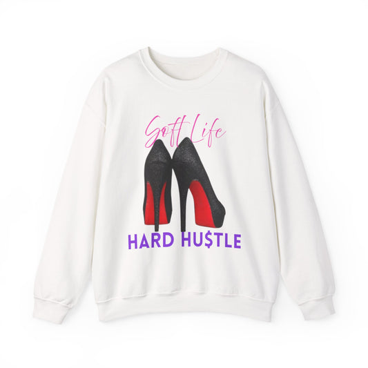 Soft Life Hustle Hard Sweatshirt, Chic Hustler Crewneck Sweatshirt - Soft Life, Hustle Vibes, Fashionable Gift for Entrepreneurs, Stylish Sweatshirt, Trendy Apparel, [...]