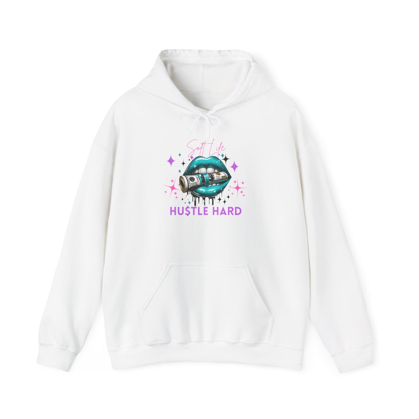 Hustle Hard Hoodie, Unisex Heavy Blend Sweatshirt, Motivational Apparel, Casual Streetwear, Gift for Entrepreneurs, Cozy Layering Piece