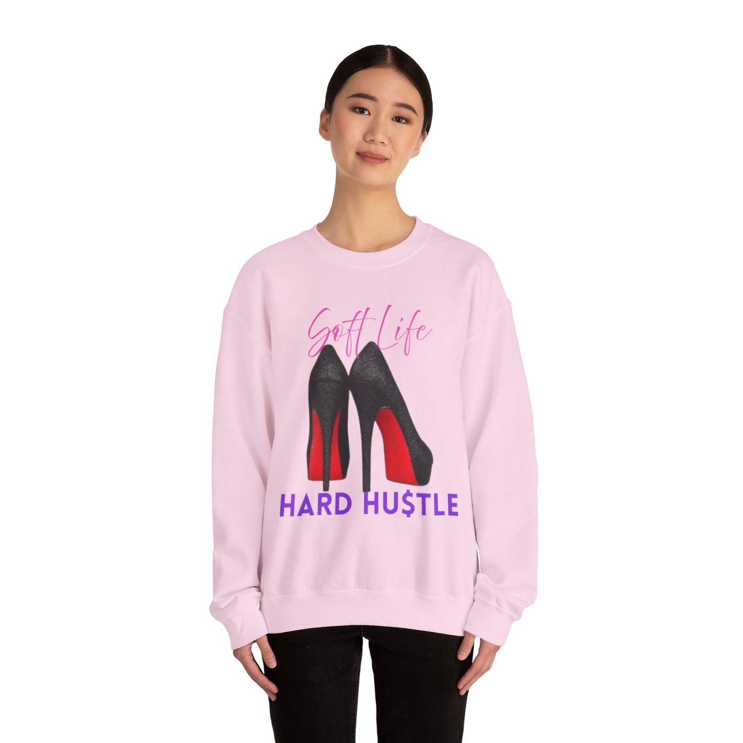 Soft Life Hustle Hard Sweatshirt, Chic Hustler Crewneck Sweatshirt - Soft Life, Hustle Vibes, Fashionable Gift for Entrepreneurs, Stylish Sweatshirt, Trendy Apparel, [...]