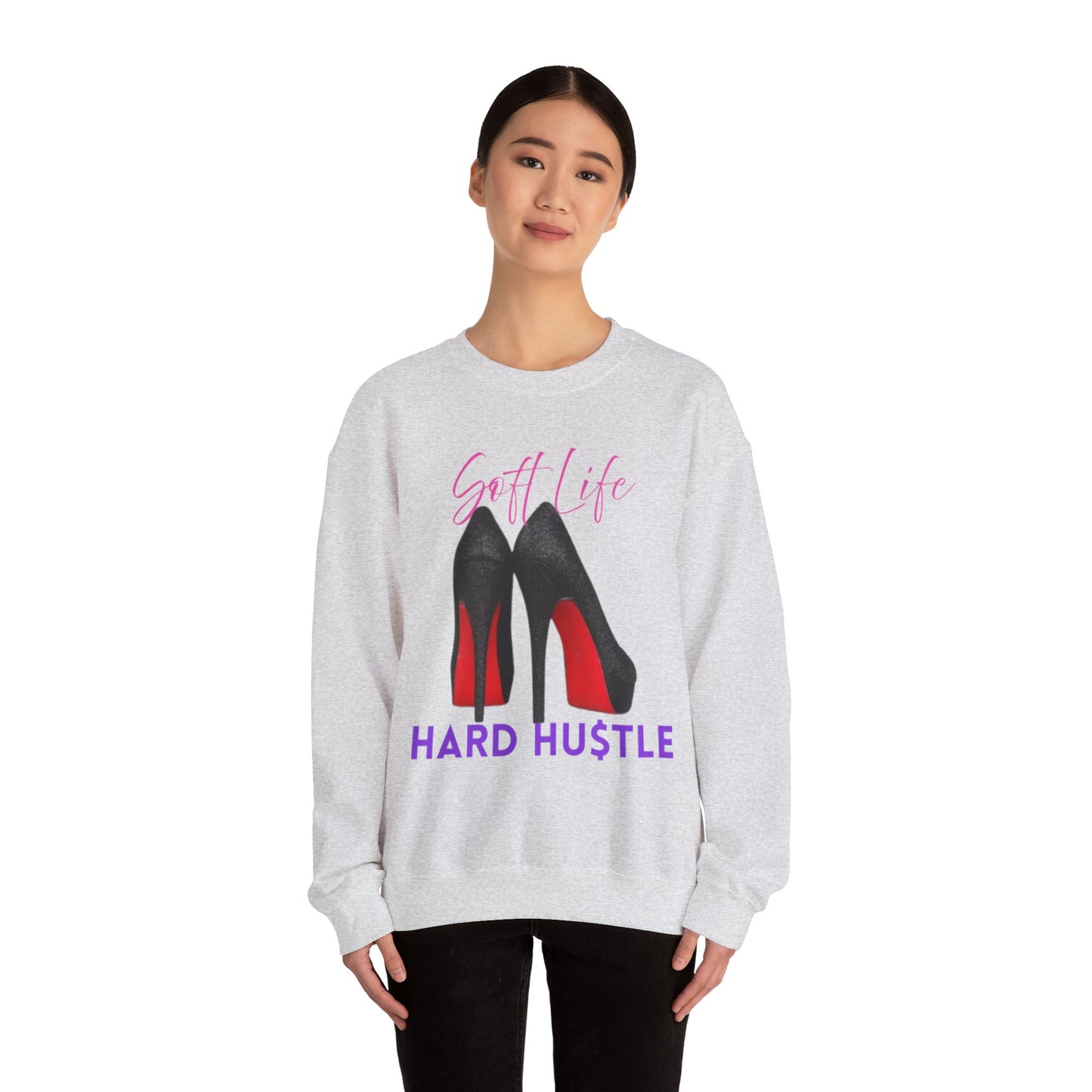 Soft Life Hustle Hard Sweatshirt, Chic Hustler Crewneck Sweatshirt - Soft Life, Hustle Vibes, Fashionable Gift for Entrepreneurs, Stylish Sweatshirt, Trendy Apparel, [...]