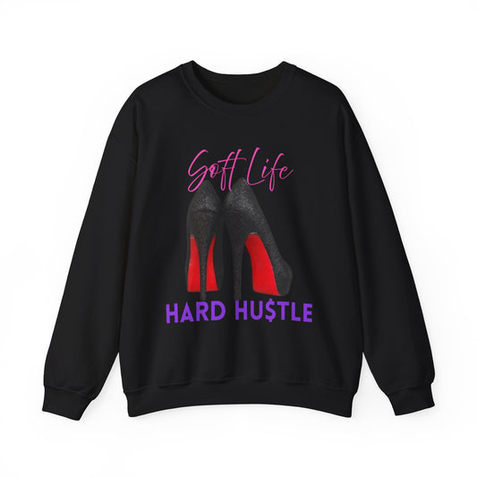 Soft Life Hustle Hard Sweatshirt, Chic Hustler Crewneck Sweatshirt - Soft Life, Hustle Vibes, Fashionable Gift for Entrepreneurs, Stylish Sweatshirt, Trendy Apparel, [...]