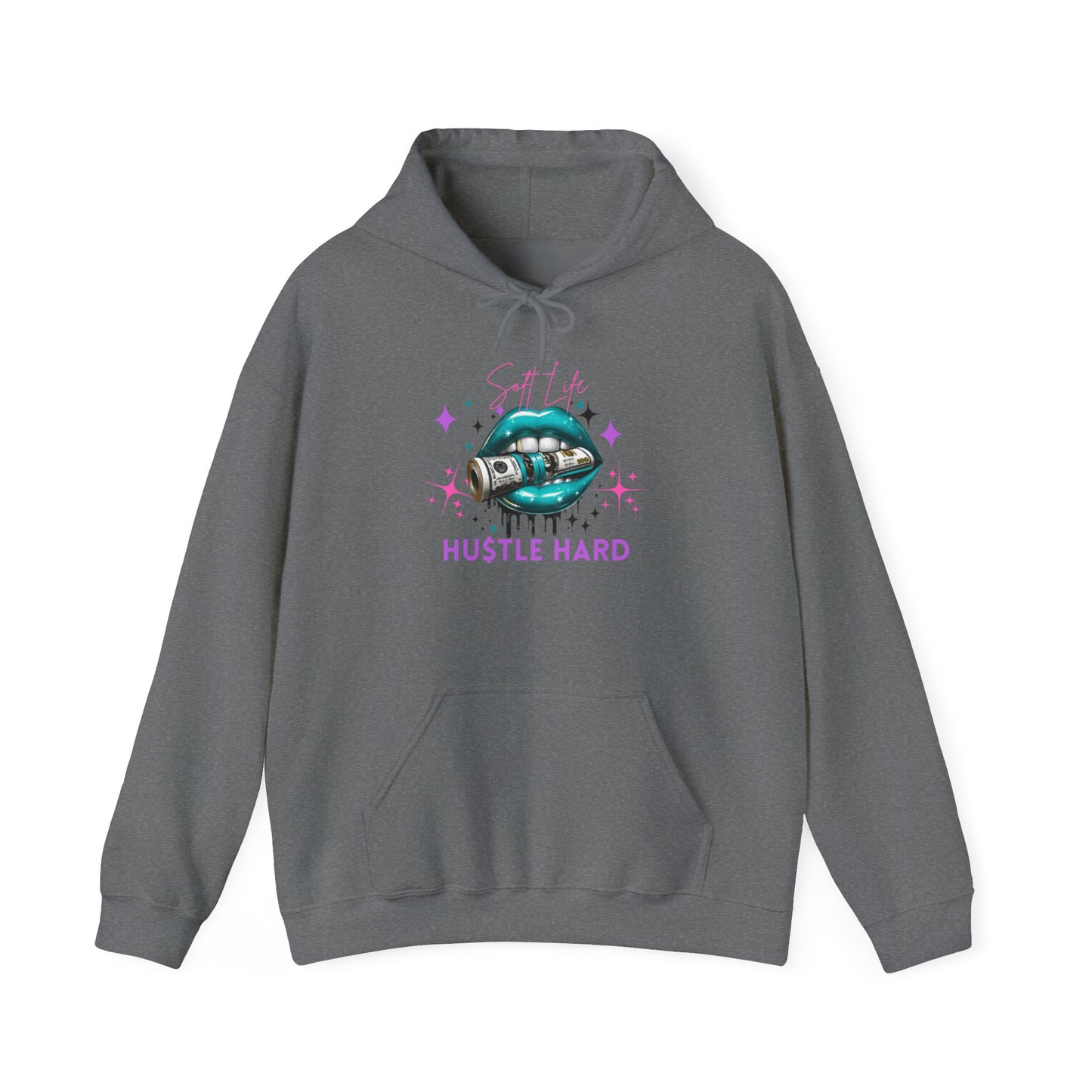 Hustle Hard Hoodie, Unisex Heavy Blend Sweatshirt, Motivational Apparel, Casual Streetwear, Gift for Entrepreneurs, Cozy Layering Piece
