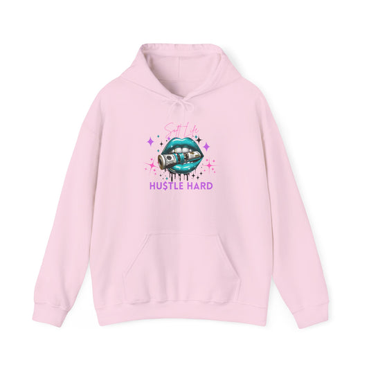 Hustle Hard Hoodie, Unisex Heavy Blend Sweatshirt, Motivational Apparel, Casual Streetwear, Gift for Entrepreneurs, Cozy Layering Piece