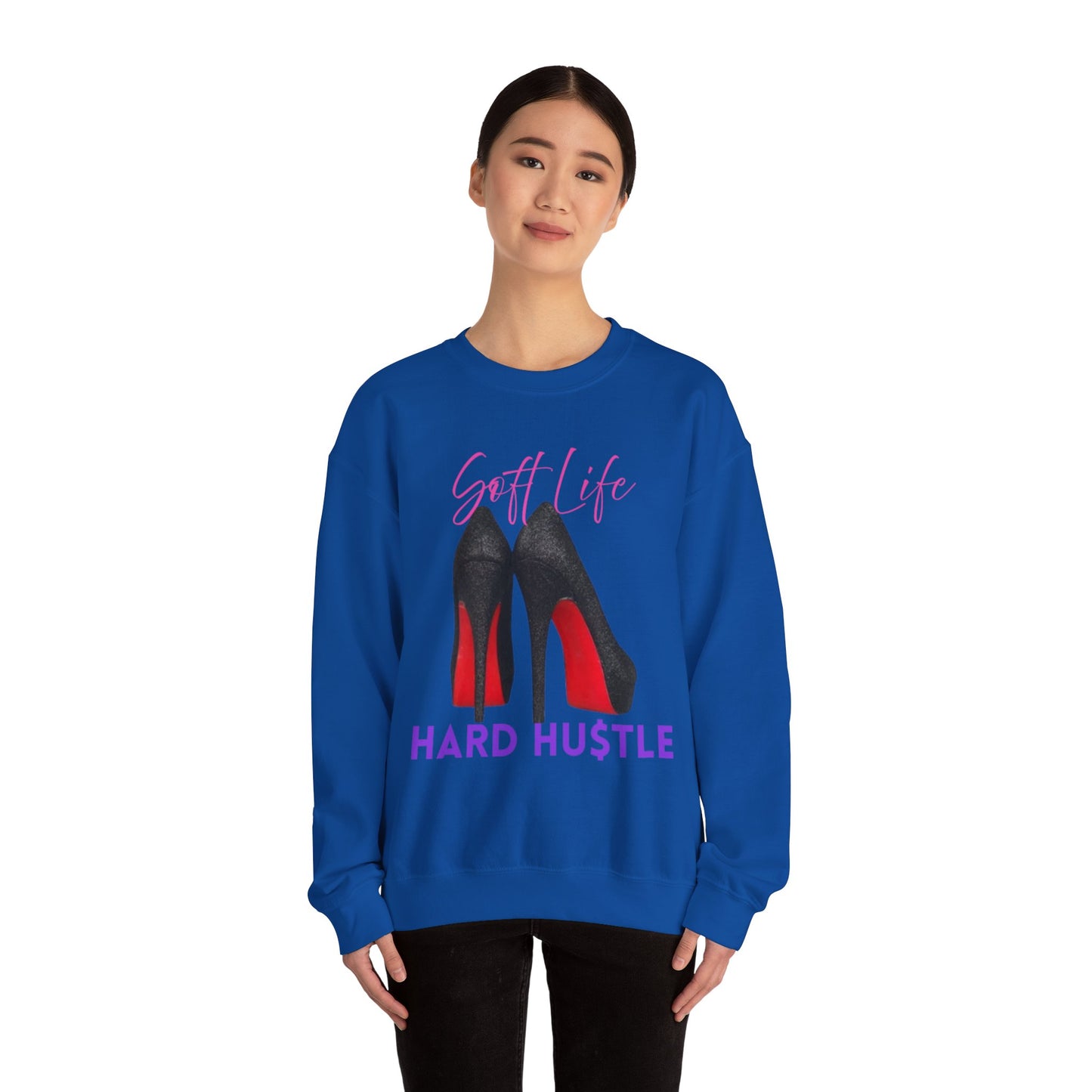 Soft Life Hustle Hard Sweatshirt, Chic Hustler Crewneck Sweatshirt - Soft Life, Hustle Vibes, Fashionable Gift for Entrepreneurs, Stylish Sweatshirt, Trendy Apparel, [...]