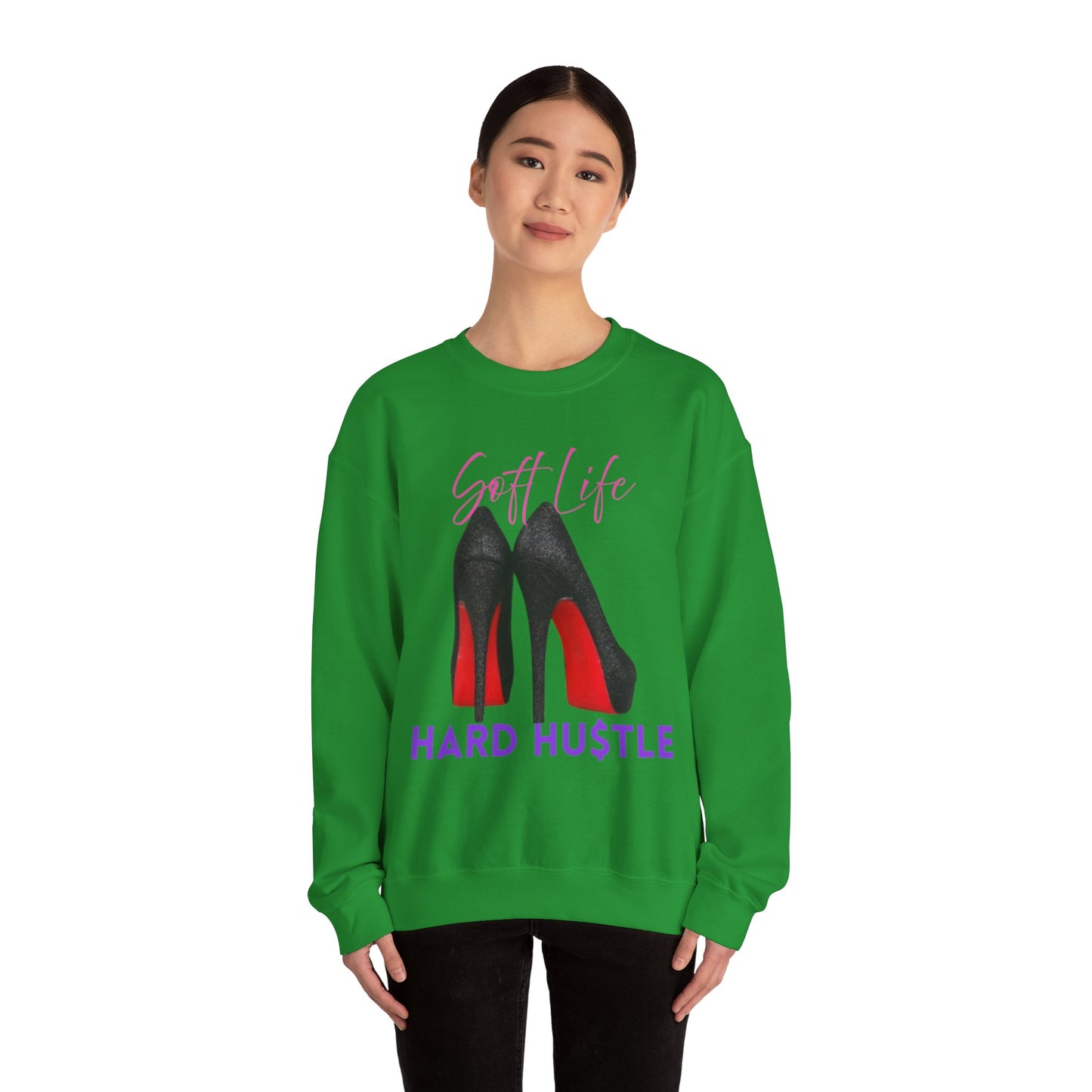 Soft Life Hustle Hard Sweatshirt, Chic Hustler Crewneck Sweatshirt - Soft Life, Hustle Vibes, Fashionable Gift for Entrepreneurs, Stylish Sweatshirt, Trendy Apparel, [...]