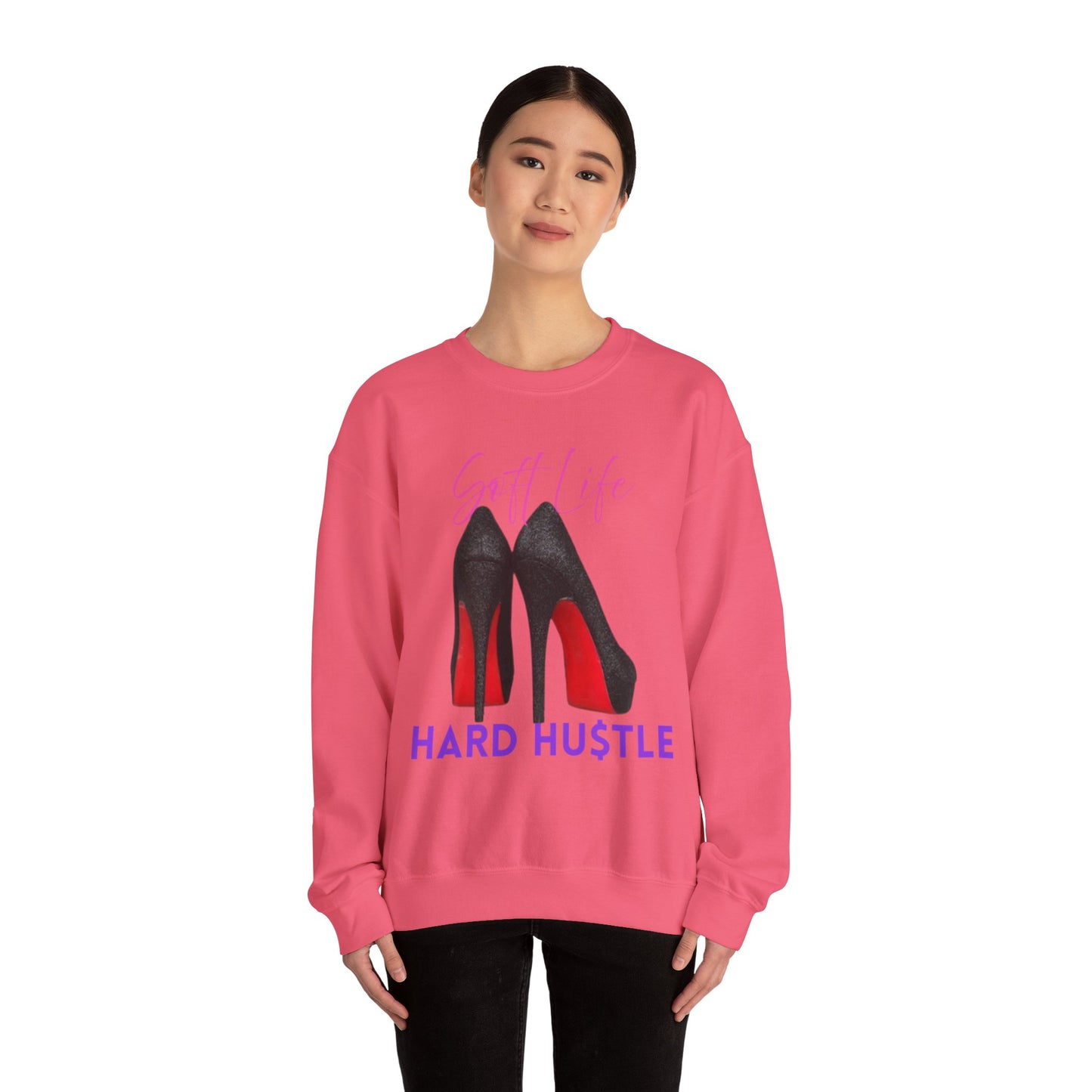Soft Life Hustle Hard Sweatshirt, Chic Hustler Crewneck Sweatshirt - Soft Life, Hustle Vibes, Fashionable Gift for Entrepreneurs, Stylish Sweatshirt, Trendy Apparel, [...]
